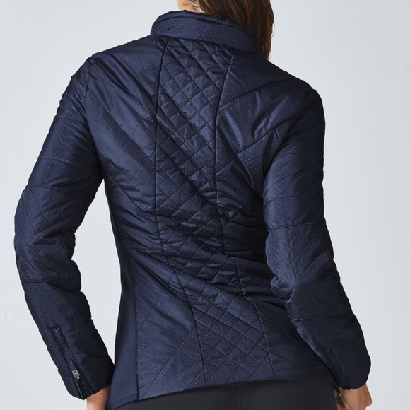 Fabletics Sedona Navy Puffer Jacket Coat EUC Small - Picture 2 of 6